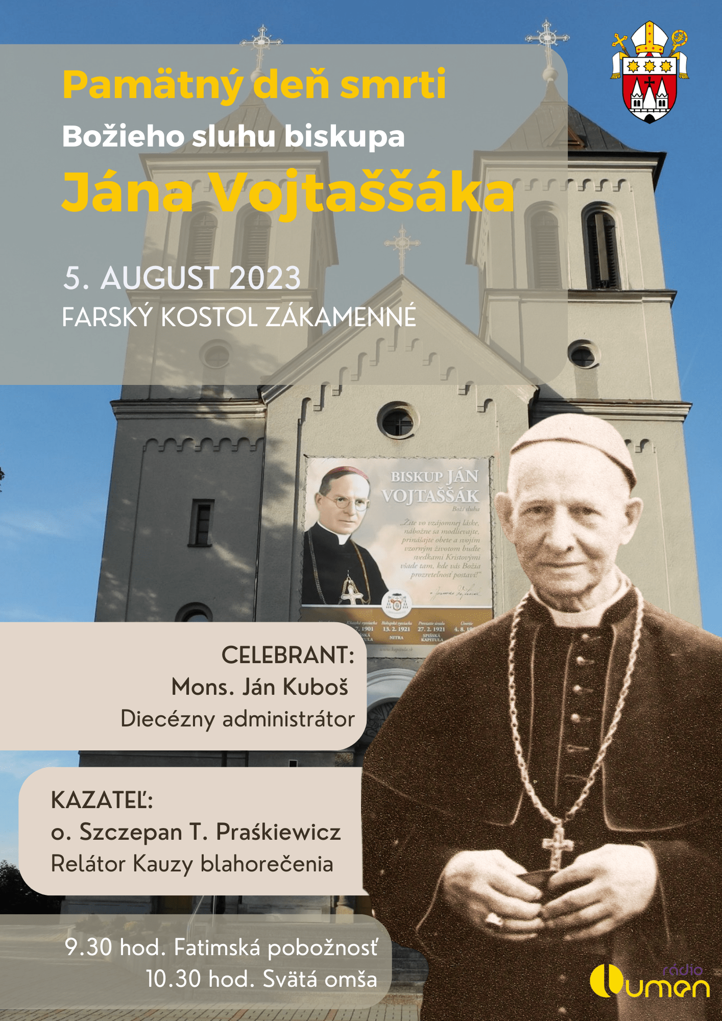  Pamätný deň smrti Božieho sluhu biskupa Ján Vojtaššáka