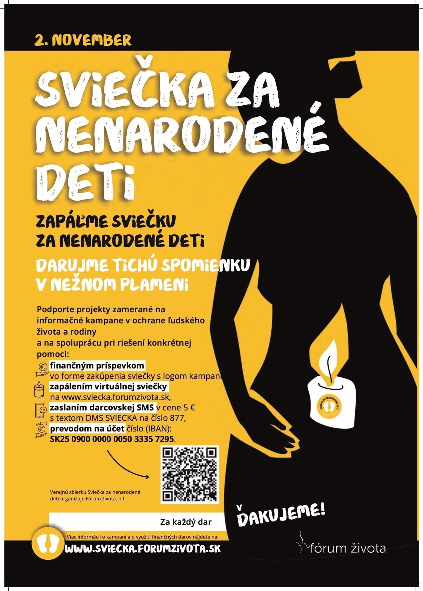 Sviečka za nenarodené deti – 2. november 2026